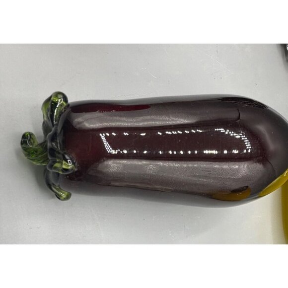 Vtg Blown Glass Vegetable Tomato Art Deco Kitchen Decor - Picture 3 of 5